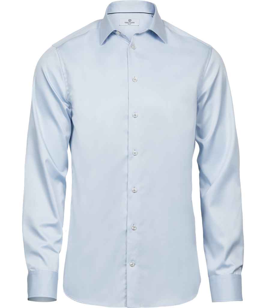 Tee Jays Luxury Slim Fit Long Sleeve Oxford Shirt in by Tee Jays — Custom branded clothing by Print Press, featuring premium embroidery produced in our specialist print lab in the UK.