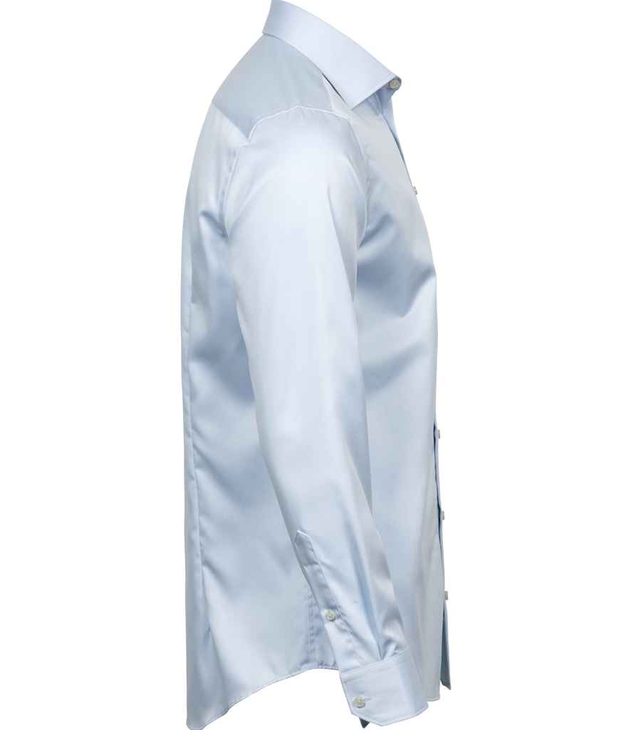 Tee Jays Luxury Slim Fit Long Sleeve Oxford Shirt in by Tee Jays — Custom branded clothing by Print Press, featuring premium embroidery produced in our specialist print lab in the UK.