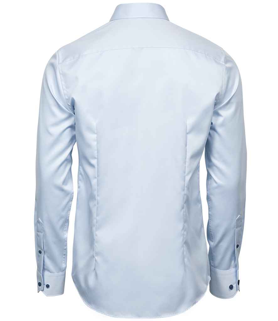 Tee Jays Luxury Slim Fit Long Sleeve Oxford Shirt in by Tee Jays — Custom branded clothing by Print Press, featuring premium embroidery produced in our specialist print lab in the UK.