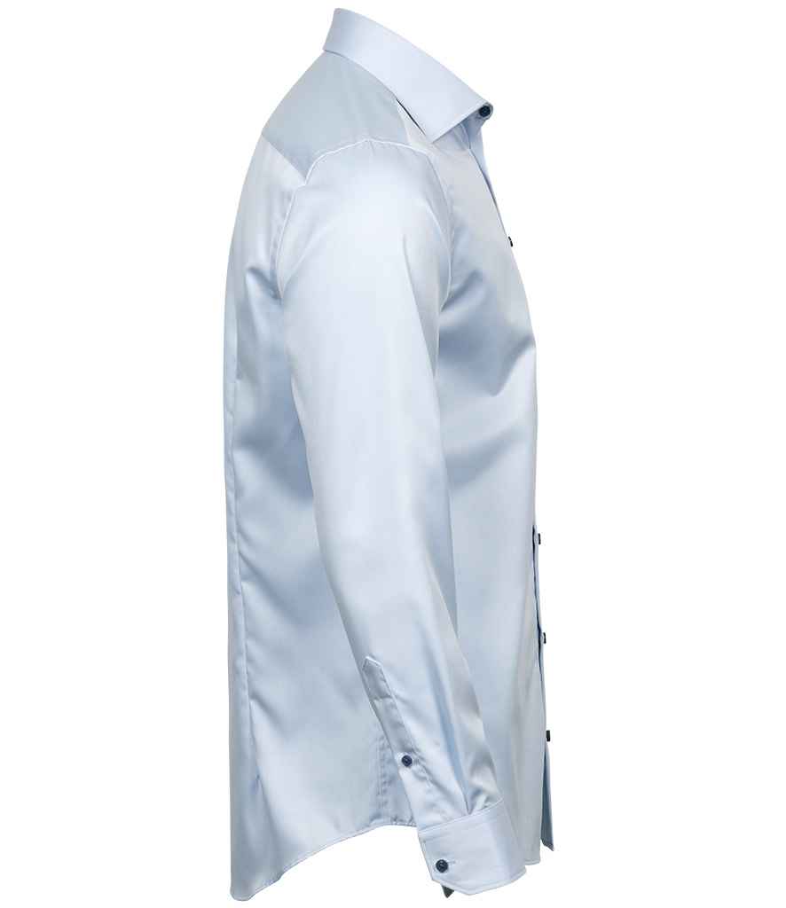 Tee Jays Luxury Slim Fit Long Sleeve Oxford Shirt in by Tee Jays — Custom branded clothing by Print Press, featuring premium embroidery produced in our specialist print lab in the UK.