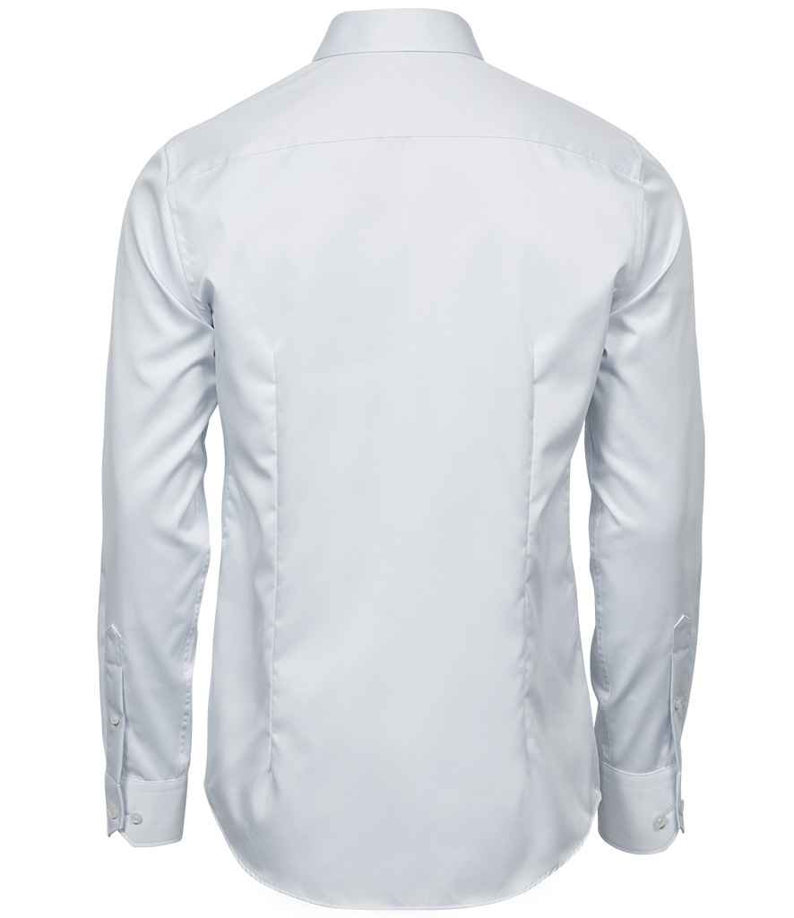 Tee Jays Luxury Slim Fit Long Sleeve Oxford Shirt in by Tee Jays — Custom branded clothing by Print Press, featuring premium embroidery produced in our specialist print lab in the UK.