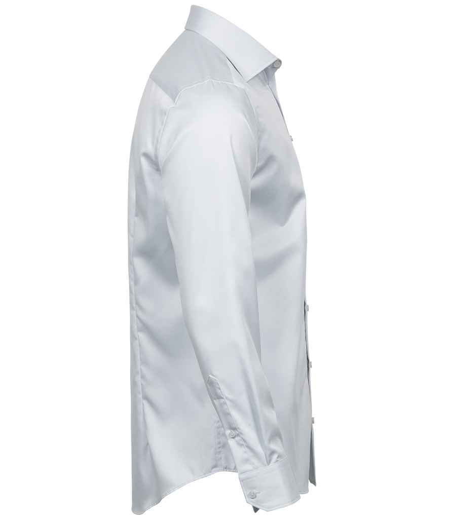 Tee Jays Luxury Slim Fit Long Sleeve Oxford Shirt in by Tee Jays — Custom branded clothing by Print Press, featuring premium embroidery produced in our specialist print lab in the UK.