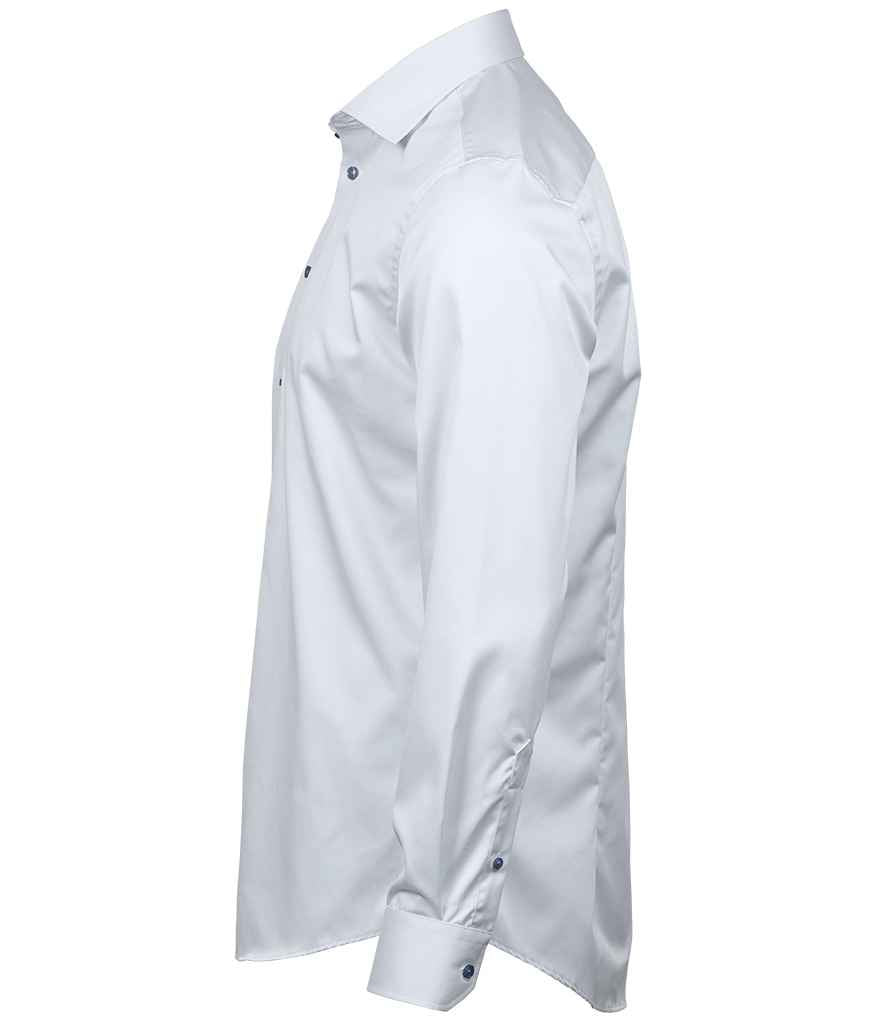 Tee Jays Luxury Slim Fit Long Sleeve Oxford Shirt in by Tee Jays — Custom branded clothing by Print Press, featuring premium embroidery produced in our specialist print lab in the UK.