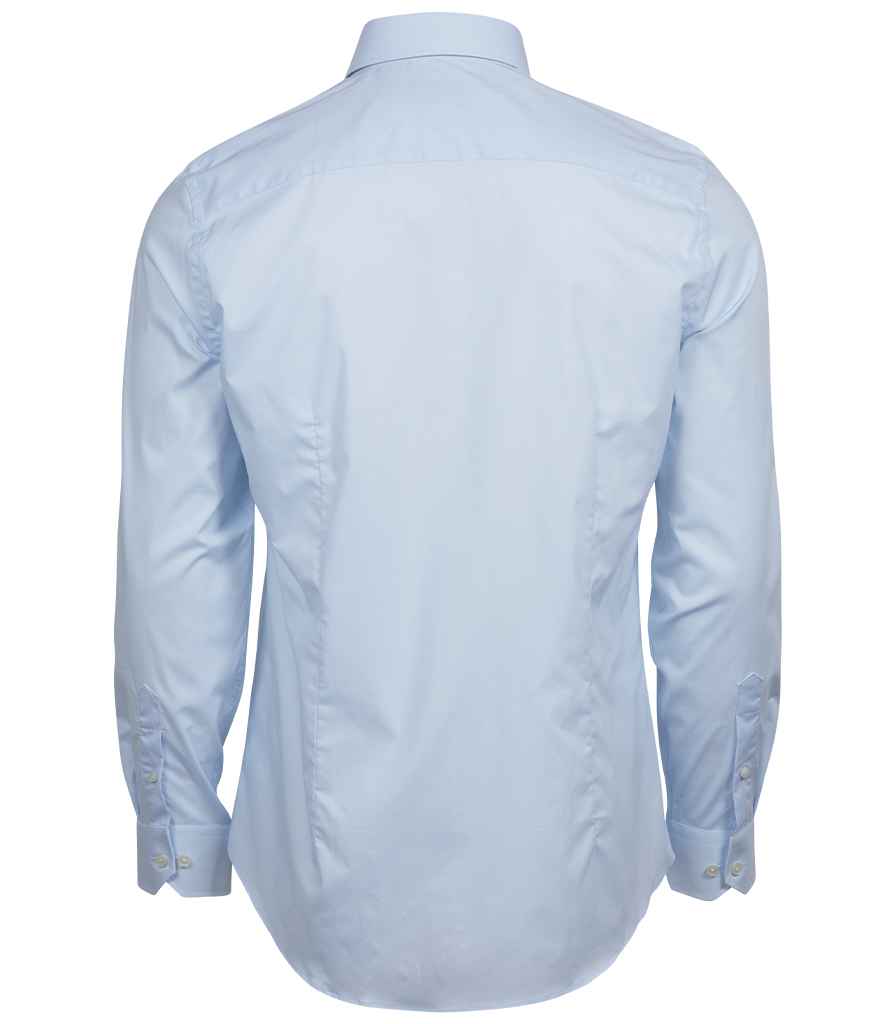 Tee Jays Luxury Stretch Long Sleeve Shirt in by Tee Jays — Custom branded clothing by Print Press, featuring premium embroidery produced in our specialist print lab in the UK.