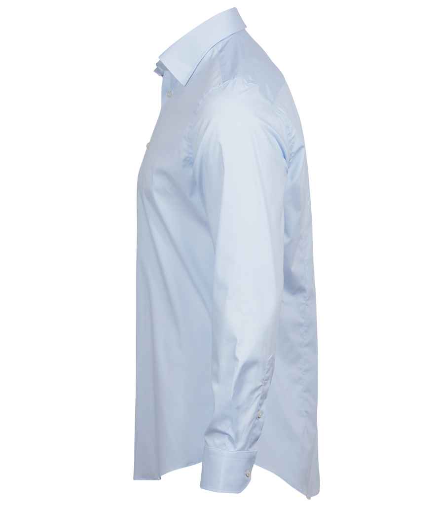 Tee Jays Luxury Stretch Long Sleeve Shirt in by Tee Jays — Custom branded clothing by Print Press, featuring premium embroidery produced in our specialist print lab in the UK.