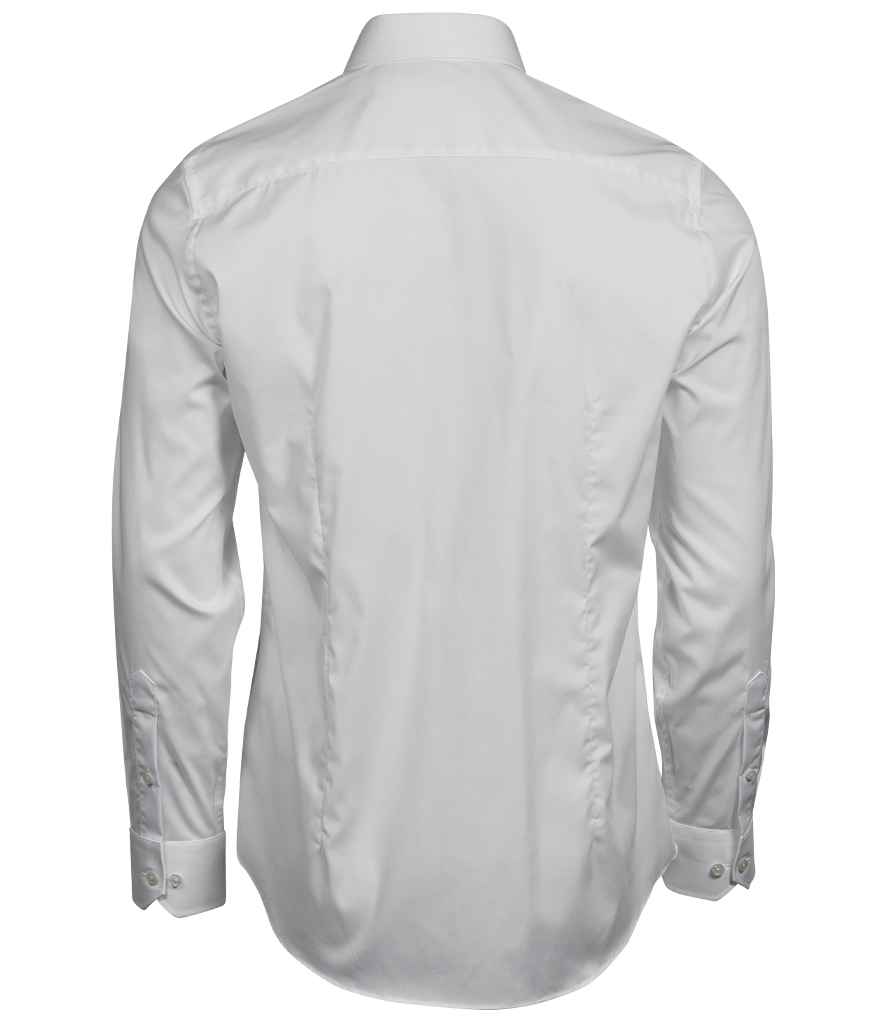 Tee Jays Luxury Stretch Long Sleeve Shirt in by Tee Jays — Custom branded clothing by Print Press, featuring premium embroidery produced in our specialist print lab in the UK.