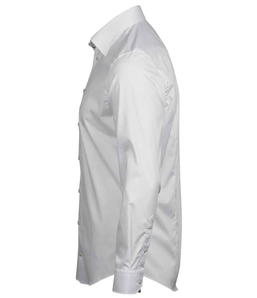 Tee Jays Luxury Stretch Long Sleeve Shirt in by Tee Jays — Custom branded clothing by Print Press, featuring premium embroidery produced in our specialist print lab in the UK.