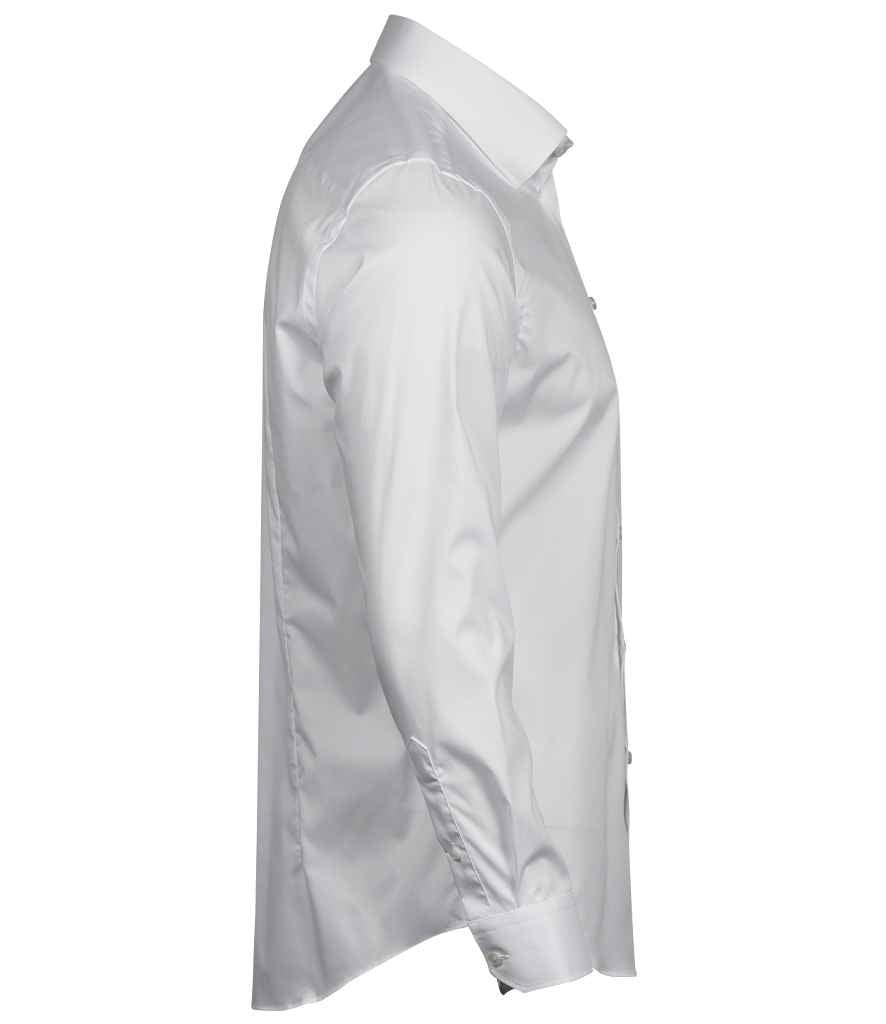 Tee Jays Luxury Stretch Long Sleeve Shirt in by Tee Jays — Custom branded clothing by Print Press, featuring premium embroidery produced in our specialist print lab in the UK.