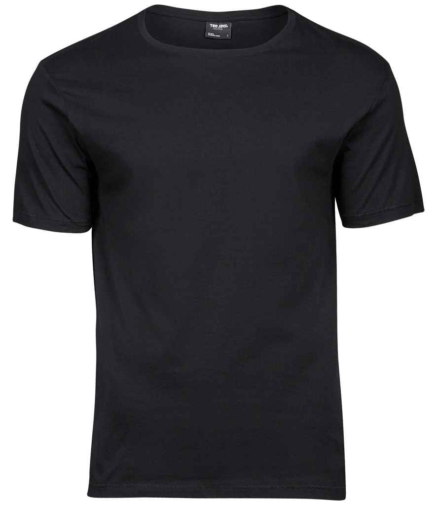 Tee Jays Luxury Cotton T-Shirt in Black by Tee Jays — Custom branded clothing by Print Press, featuring premium embroidery produced in our specialist print lab in the UK.
