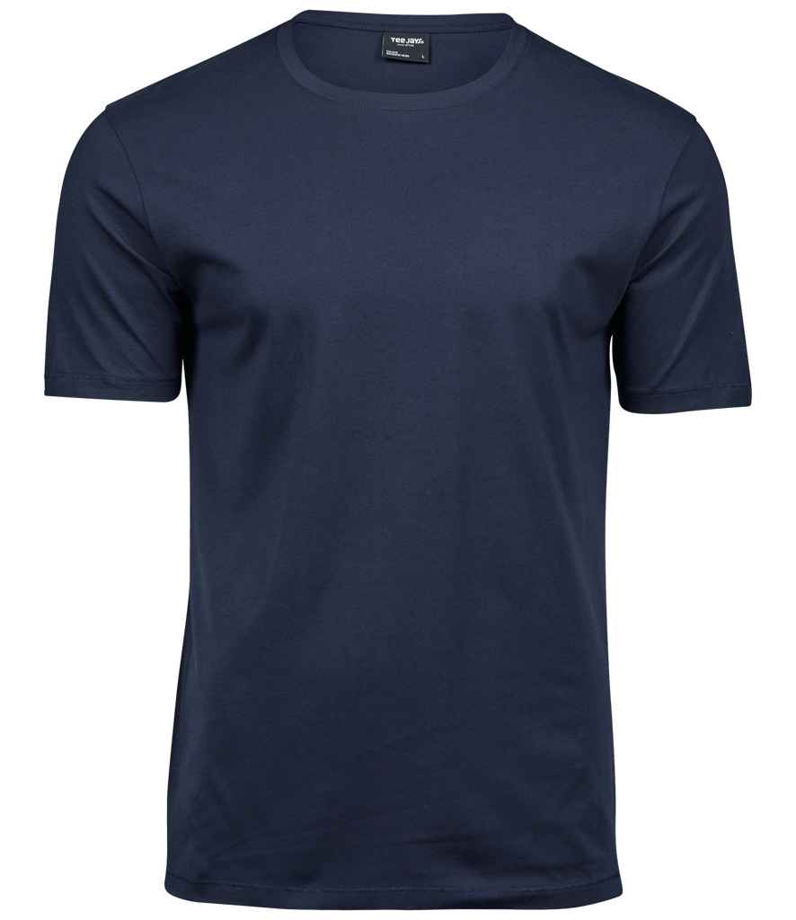 Tee Jays Luxury Cotton T-Shirt in Navy by Tee Jays — Custom branded clothing by Print Press, featuring premium embroidery produced in our specialist print lab in the UK.