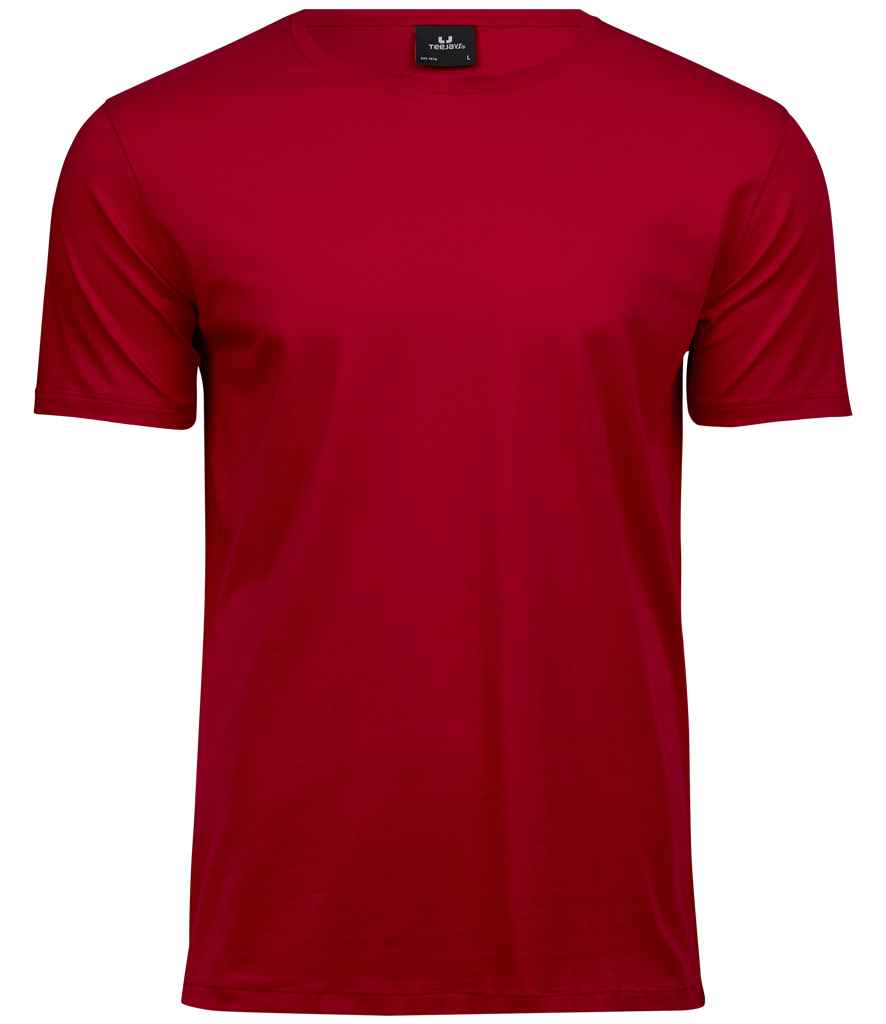 Tee Jays Luxury Cotton T-Shirt in Red by Tee Jays — Custom branded clothing by Print Press, featuring premium embroidery produced in our specialist print lab in the UK.