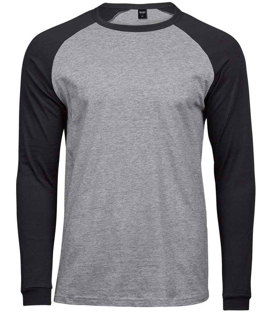 Tee Jays Long Sleeve Baseball T-Shirt in by Tee Jays — Custom branded clothing by Print Press, featuring premium embroidery produced in our specialist print lab in the UK.