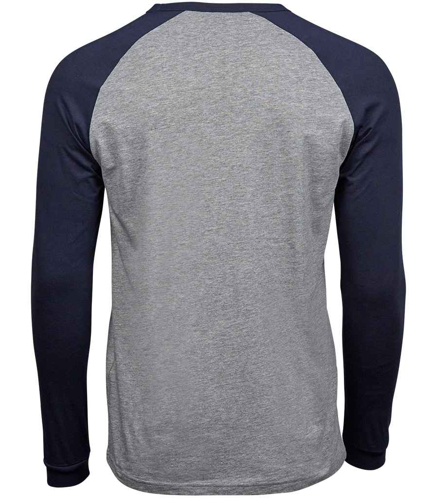 Tee Jays Long Sleeve Baseball T-Shirt in by Tee Jays — Custom branded clothing by Print Press, featuring premium embroidery produced in our specialist print lab in the UK.