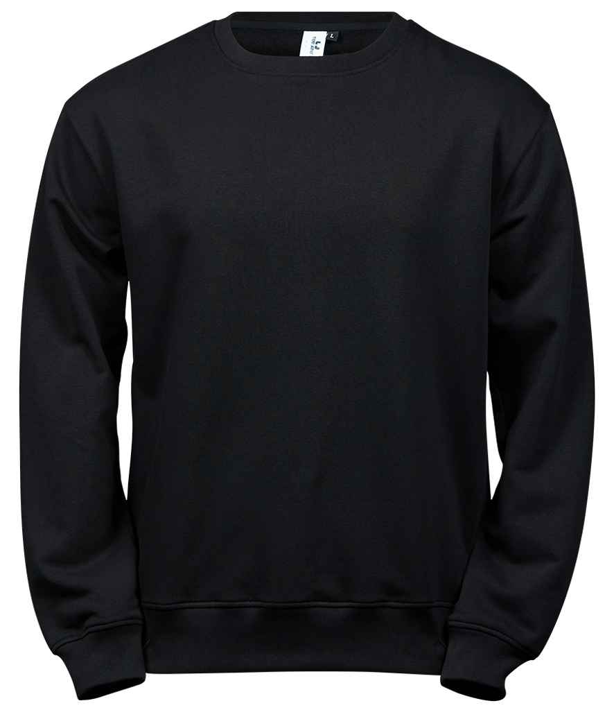 Tee Jays Power Organic Sweatshirt in Black by Tee Jays — Custom branded clothing by Print Press, featuring premium embroidery produced in our specialist print lab in the UK.