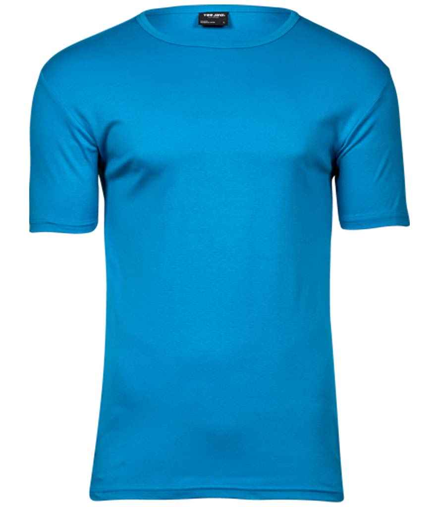 Tee Jays Interlock T-Shirt in Azure by Tee Jays — Custom branded clothing by Print Press, featuring premium embroidery produced in our specialist print lab in the UK.