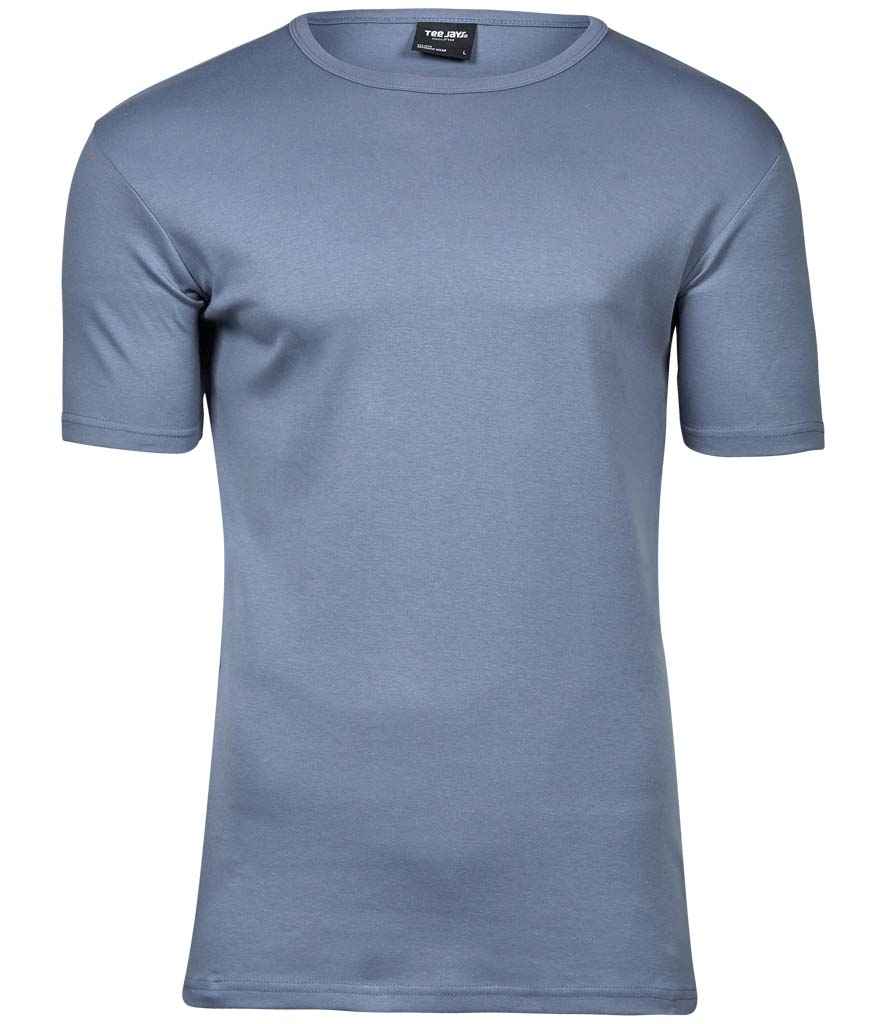 Tee Jays Interlock T-Shirt in Flintstone by Tee Jays — Custom branded clothing by Print Press, featuring premium embroidery produced in our specialist print lab in the UK.