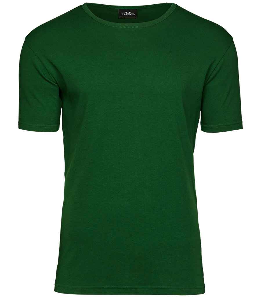 Tee Jays Interlock T-Shirt in Forest Green by Tee Jays — Custom branded clothing by Print Press, featuring premium embroidery produced in our specialist print lab in the UK.