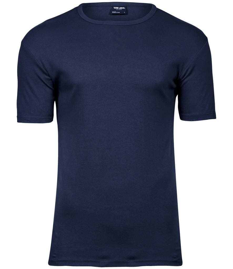 Tee Jays Interlock T-Shirt in Navy by Tee Jays — Custom branded clothing by Print Press, featuring premium embroidery produced in our specialist print lab in the UK.