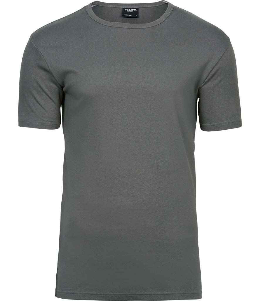Tee Jays Interlock T-Shirt in Powder Grey by Tee Jays — Custom branded clothing by Print Press, featuring premium embroidery produced in our specialist print lab in the UK.