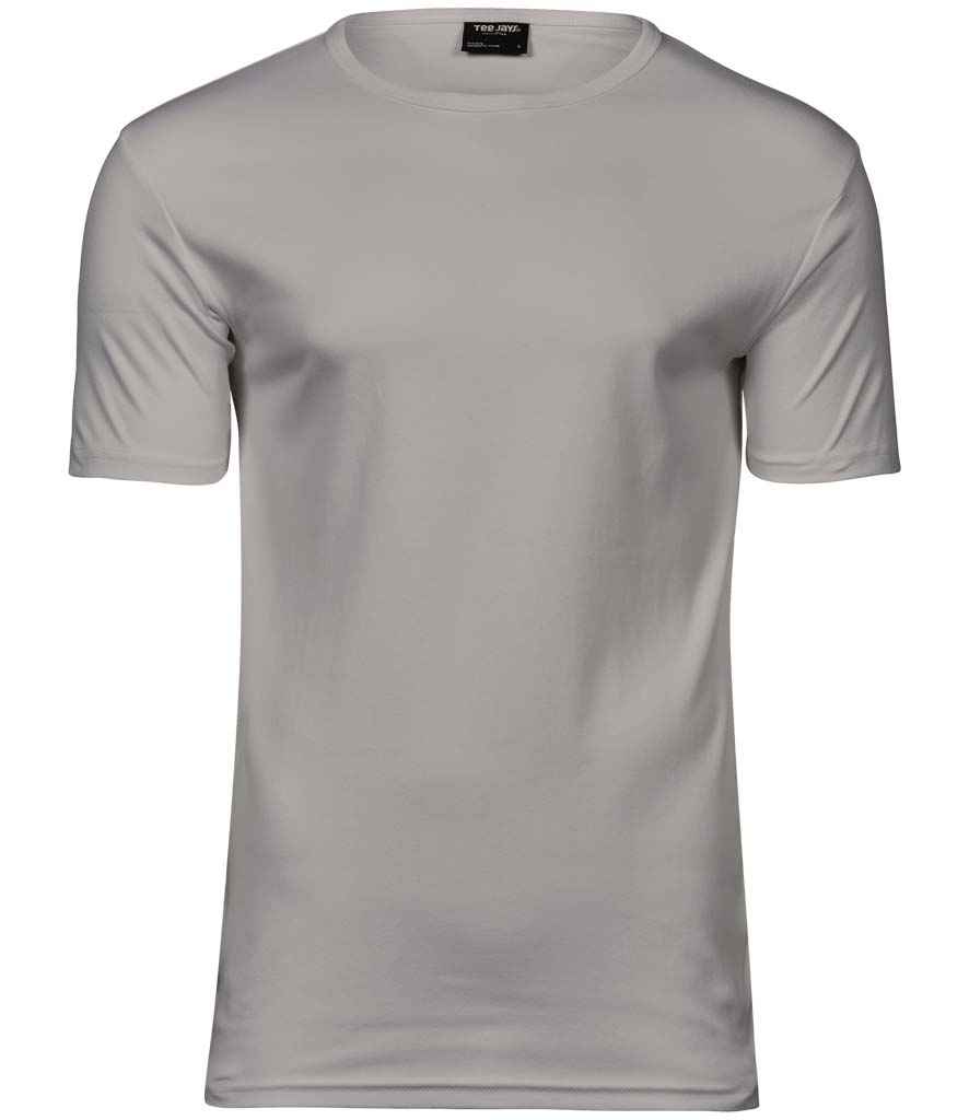 Tee Jays Interlock T-Shirt in Stone by Tee Jays — Custom branded clothing by Print Press, featuring premium embroidery produced in our specialist print lab in the UK.