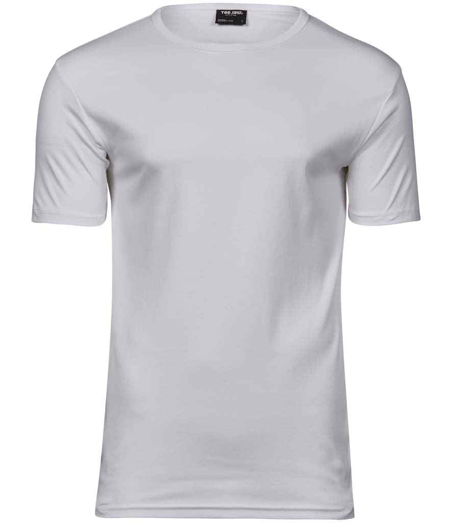 Tee Jays Interlock T-Shirt in White by Tee Jays — Custom branded clothing by Print Press, featuring premium embroidery produced in our specialist print lab in the UK.