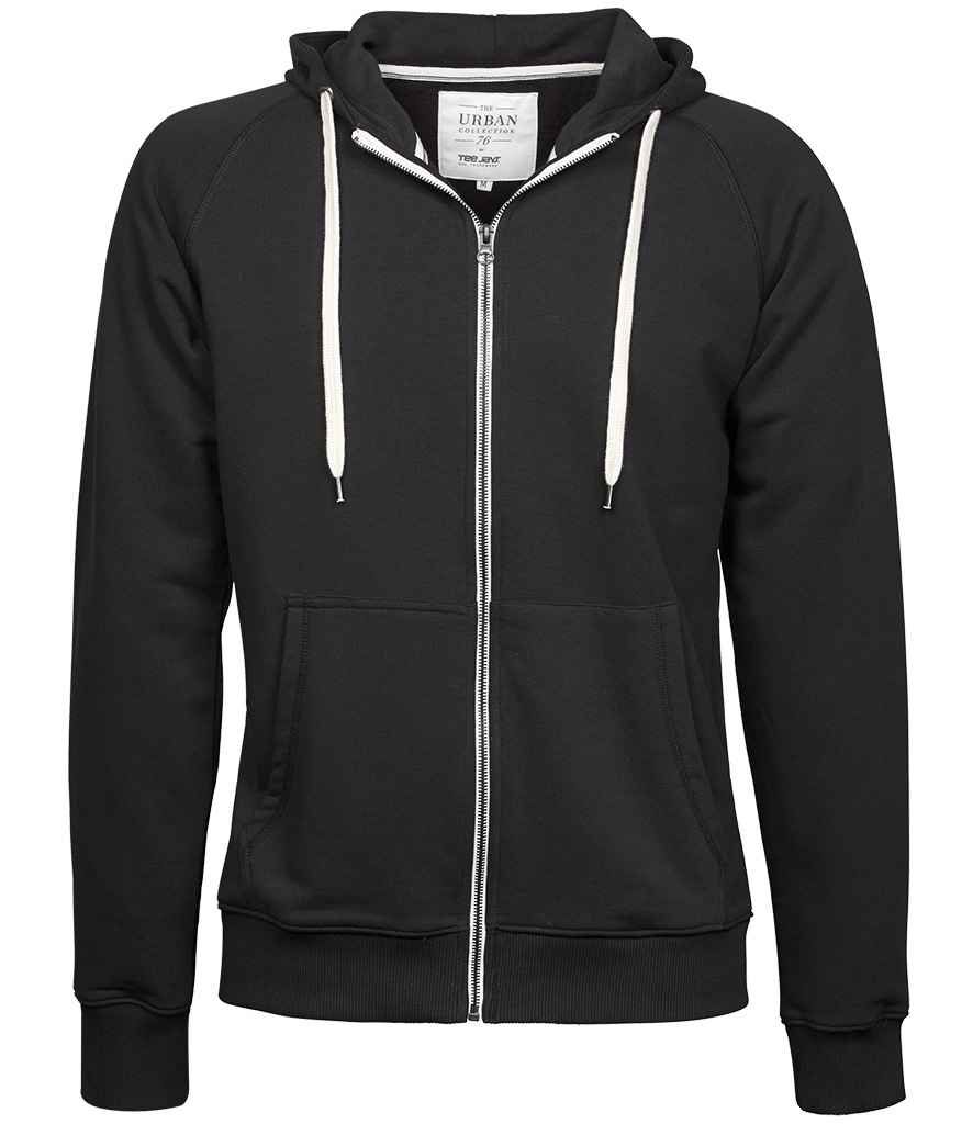 Tee Jays Urban Zip Hoodie in Black by Tee Jays — Custom branded clothing by Print Press, featuring premium embroidery produced in our specialist print lab in the UK.