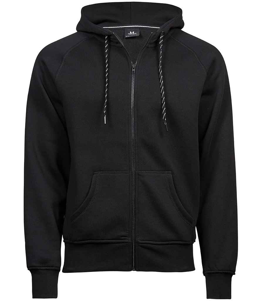 Tee Jays Fashion Zip Hooded Sweatshirt in Black by Tee Jays — Custom branded clothing by Print Press, featuring premium embroidery produced in our specialist print lab in the UK.