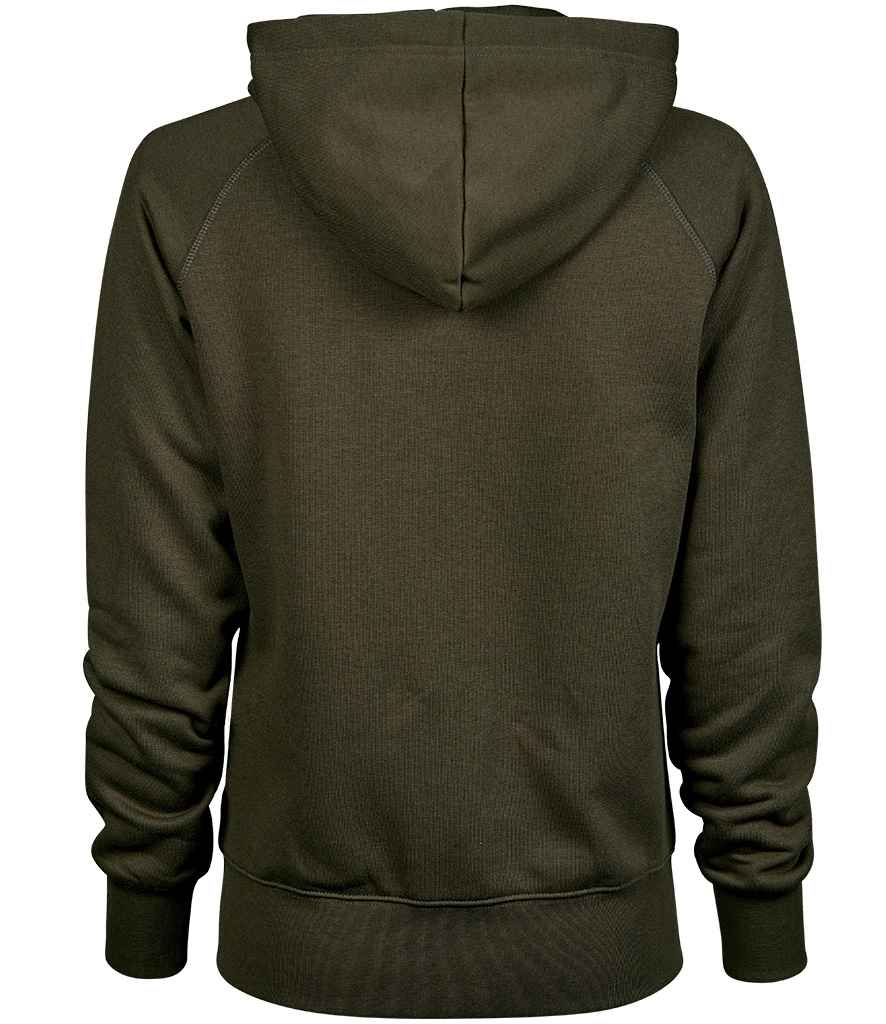 Tee Jays Ladies Fashion Zip Hooded Sweatshirt in by Tee Jays — Custom branded clothing by Print Press, featuring premium embroidery produced in our specialist print lab in the UK.
