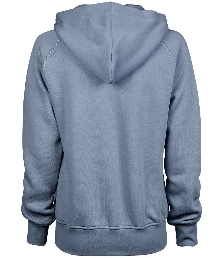 Tee Jays Ladies Fashion Zip Hooded Sweatshirt in by Tee Jays — Custom branded clothing by Print Press, featuring premium embroidery produced in our specialist print lab in the UK.
