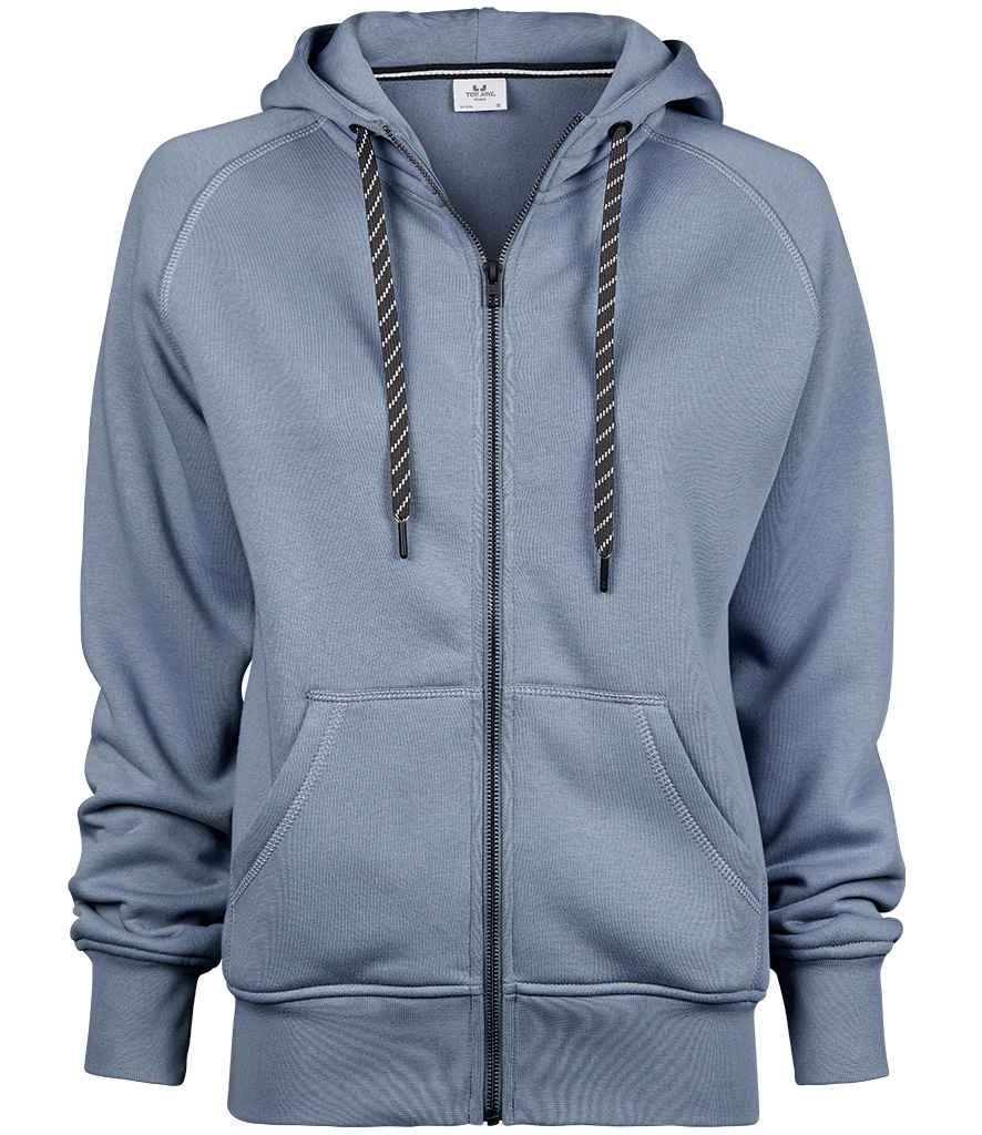 Tee Jays Ladies Fashion Zip Hooded Sweatshirt in Flintstone by Tee Jays — Custom branded clothing by Print Press, featuring premium embroidery produced in our specialist print lab in the UK.