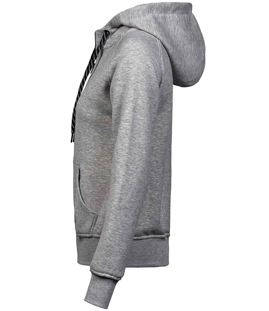 Tee Jays Ladies Fashion Zip Hooded Sweatshirt in by Tee Jays — Custom branded clothing by Print Press, featuring premium embroidery produced in our specialist print lab in the UK.