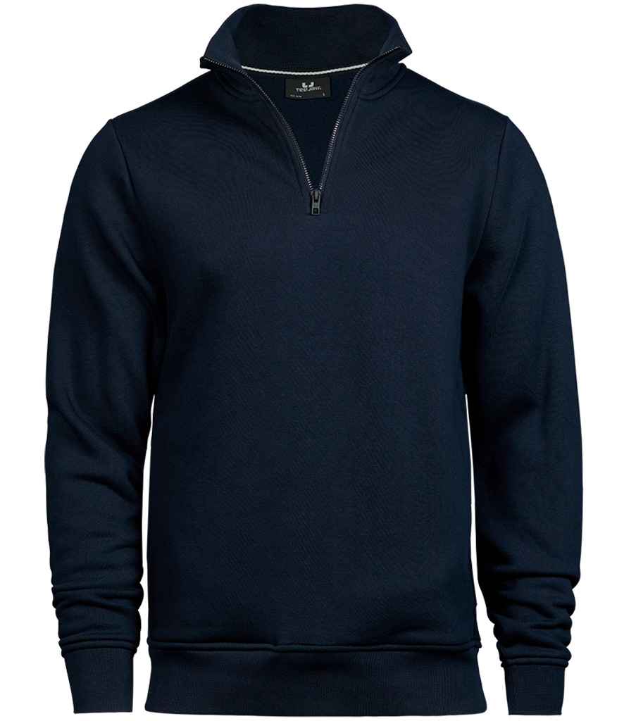 Tee Jays Half Zip Sweatshirt in Navy by Tee Jays — Custom branded clothing by Print Press, featuring premium embroidery produced in our specialist print lab in the UK.