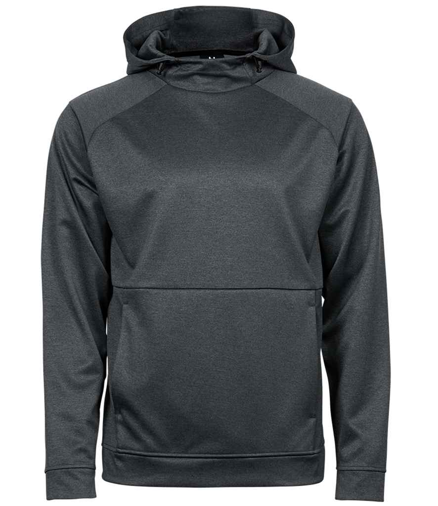 Tee Jays Performance Hoodie in Dark Grey Melange by Tee Jays — Custom branded clothing by Print Press, featuring premium embroidery produced in our specialist print lab in the UK.