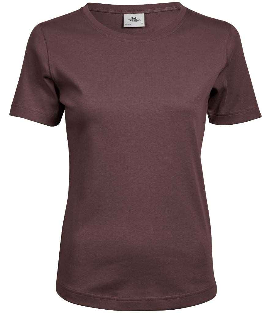 Tee Jays Ladies Interlock T-Shirt in Grape by Tee Jays — Custom branded clothing by Print Press, featuring premium embroidery produced in our specialist print lab in the UK.
