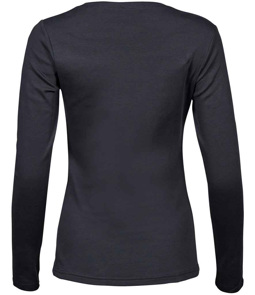 Tee Jays Ladies Long Sleeve Interlock T-Shirt in by Tee Jays — Custom branded clothing by Print Press, featuring premium embroidery produced in our specialist print lab in the UK.