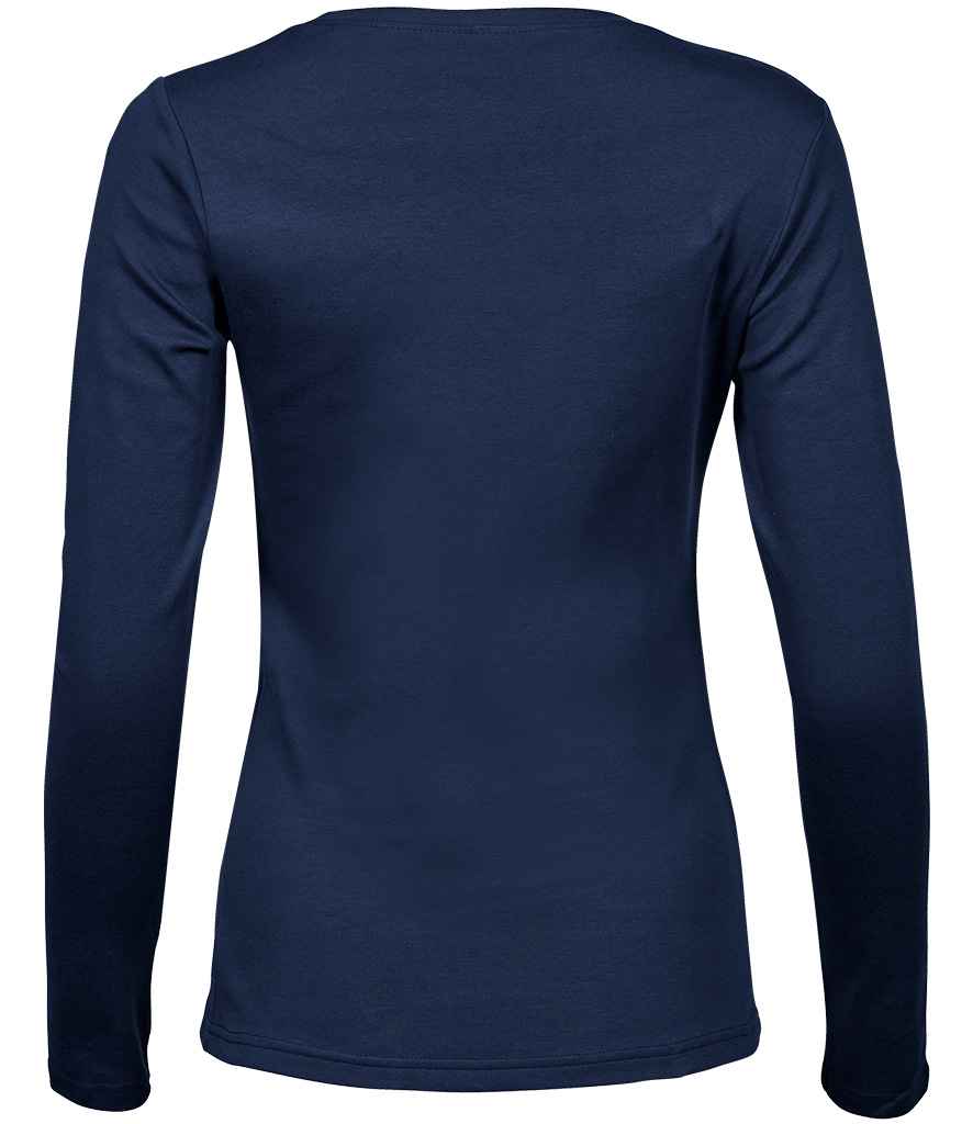 Tee Jays Ladies Long Sleeve Interlock T-Shirt in by Tee Jays — Custom branded clothing by Print Press, featuring premium embroidery produced in our specialist print lab in the UK.