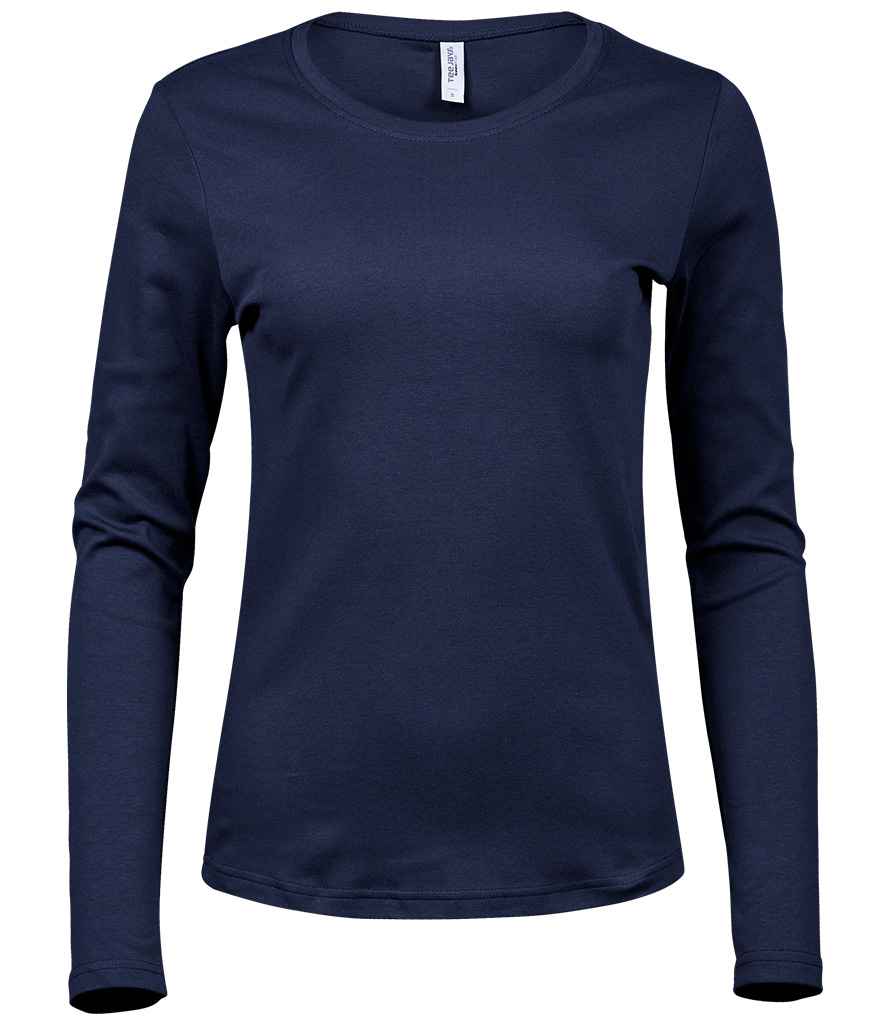 Tee Jays Ladies Long Sleeve Interlock T-Shirt in by Tee Jays — Custom branded clothing by Print Press, featuring premium embroidery produced in our specialist print lab in the UK.