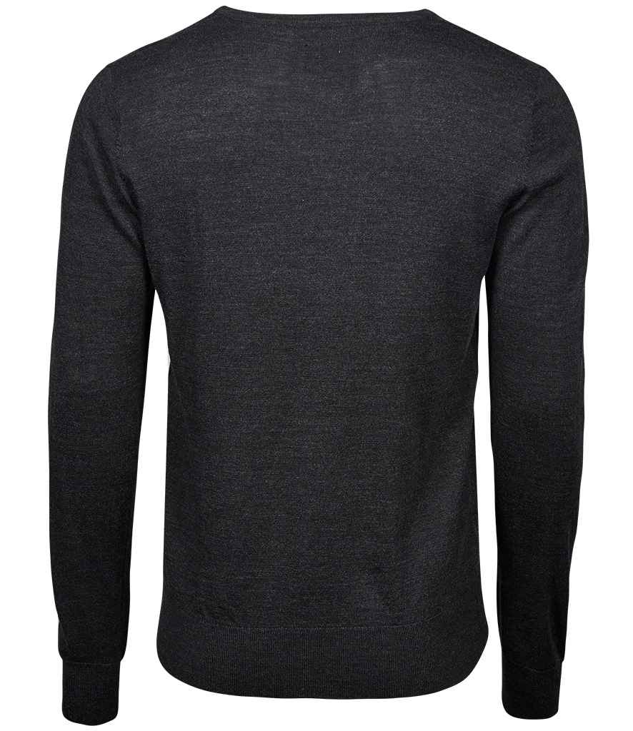Tee Jays Merino Blend V Neck Sweater in by Tee Jays — Custom branded clothing by Print Press, featuring premium embroidery produced in our specialist print lab in the UK.