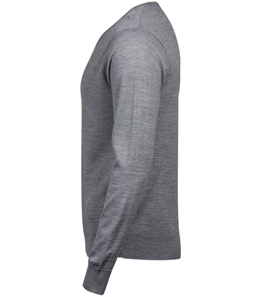 Tee Jays Merino Blend V Neck Sweater in by Tee Jays — Custom branded clothing by Print Press, featuring premium embroidery produced in our specialist print lab in the UK.