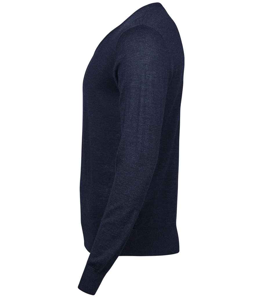Tee Jays Merino Blend V Neck Sweater in by Tee Jays — Custom branded clothing by Print Press, featuring premium embroidery produced in our specialist print lab in the UK.