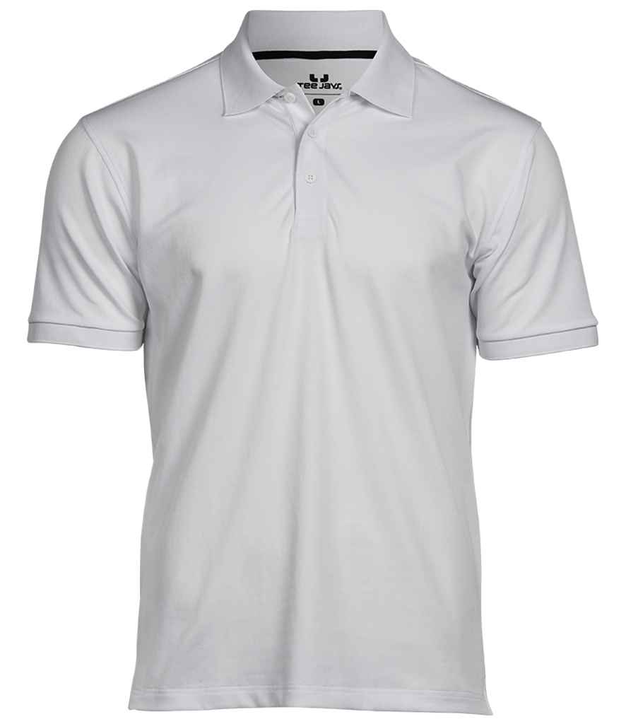 Tee Jays Club Polo Shirt in White by Tee Jays — Custom branded clothing by Print Press, featuring premium embroidery produced in our specialist print lab in the UK.