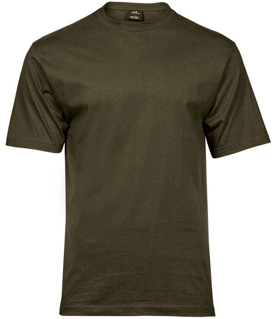 Tee Jays Sof T-Shirt in Olive Green by Tee Jays — Custom branded clothing by Print Press, featuring premium embroidery produced in our specialist print lab in the UK.