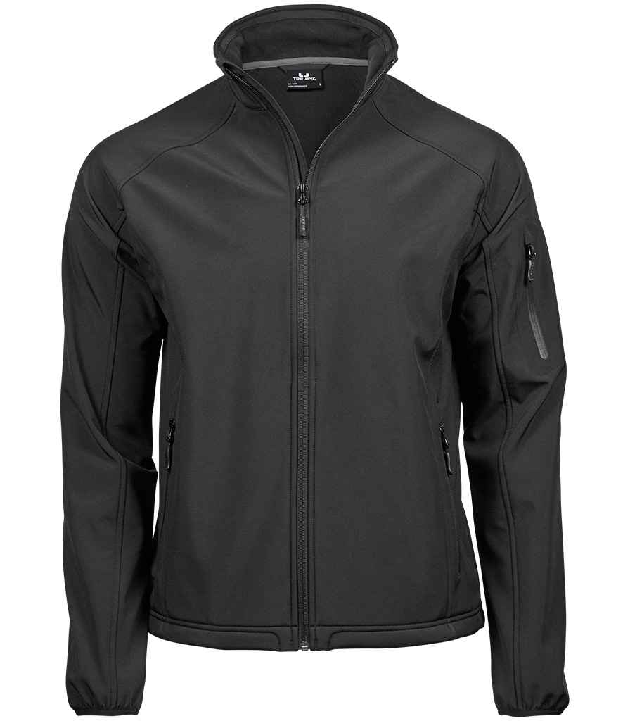 Tee Jays Lightweight Performance Soft Shell Jacket in Black by Tee Jays — Custom branded clothing by Print Press, featuring premium embroidery produced in our specialist print lab in the UK.