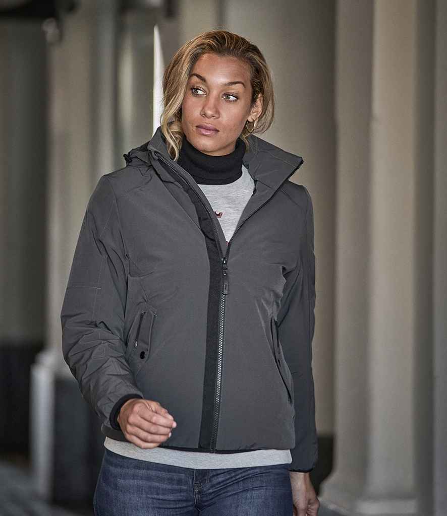 Tee Jays Ladies Urban Adventure Shell Jacket in Space Grey by Tee Jays — Custom branded clothing by Print Press, featuring premium embroidery produced in our specialist print lab in the UK.