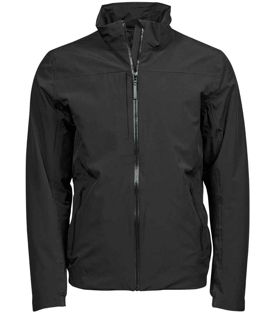 Tee Jays All Weather Jacket in Black by Tee Jays — Custom branded clothing by Print Press, featuring premium embroidery produced in our specialist print lab in the UK.