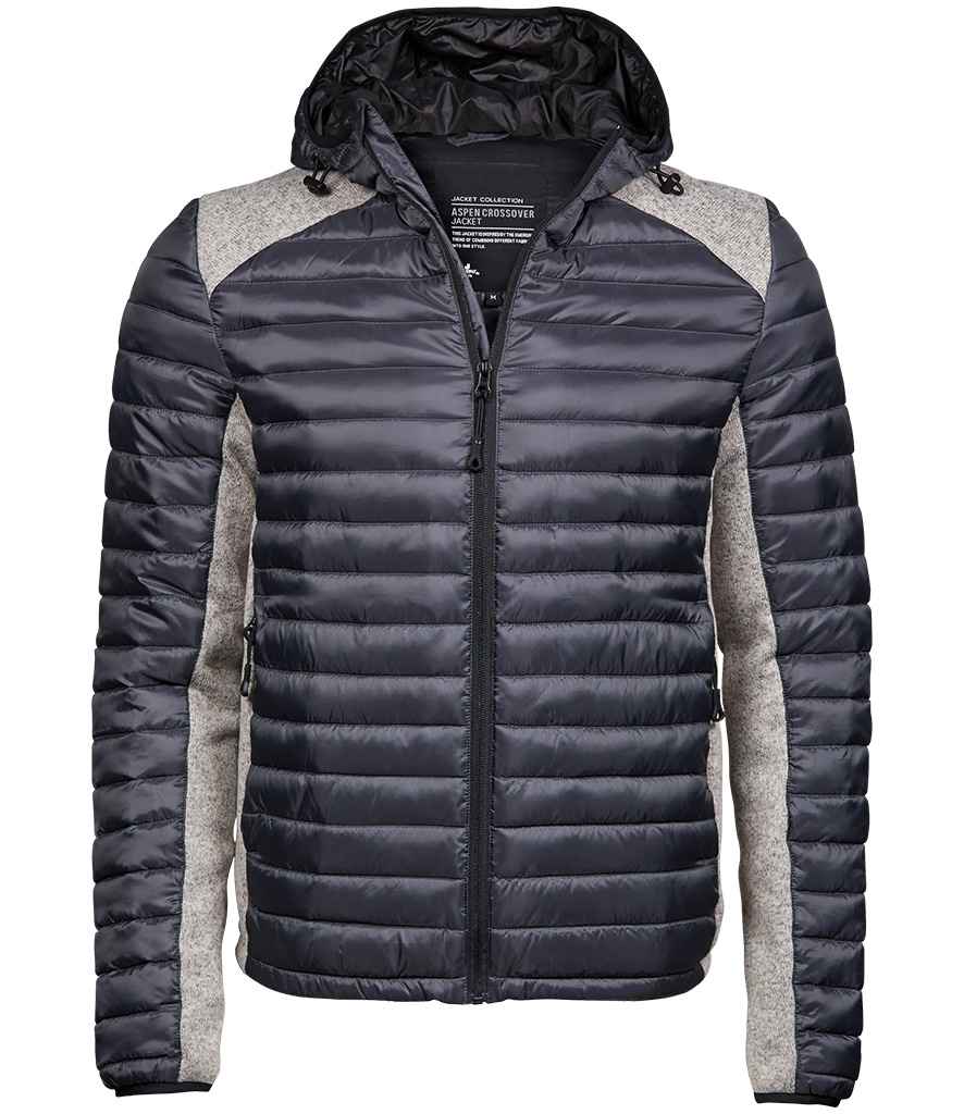 Tee Jays Crossover Hooded Padded Outdoor Jacket in by Tee Jays — Custom branded clothing by Print Press, featuring premium embroidery produced in our specialist print lab in the UK.
