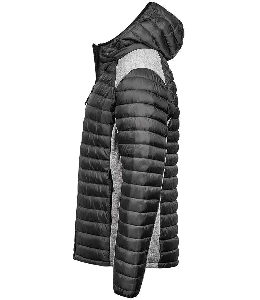 Tee Jays Crossover Hooded Padded Outdoor Jacket in by Tee Jays — Custom branded clothing by Print Press, featuring premium embroidery produced in our specialist print lab in the UK.
