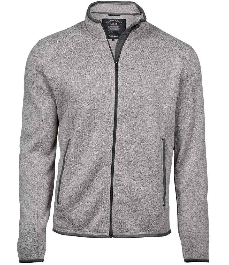 Tee Jays Knitted Outdoor Fleece Jacket in by Tee Jays — Custom branded clothing by Print Press, featuring premium embroidery produced in our specialist print lab in the UK.