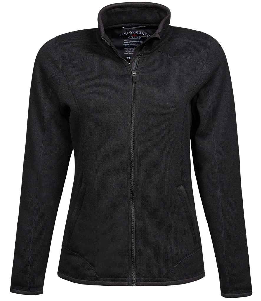 Tee Jays Ladies Knitted Outdoor Fleece Jacket in by Tee Jays — Custom branded clothing by Print Press, featuring premium embroidery produced in our specialist print lab in the UK.
