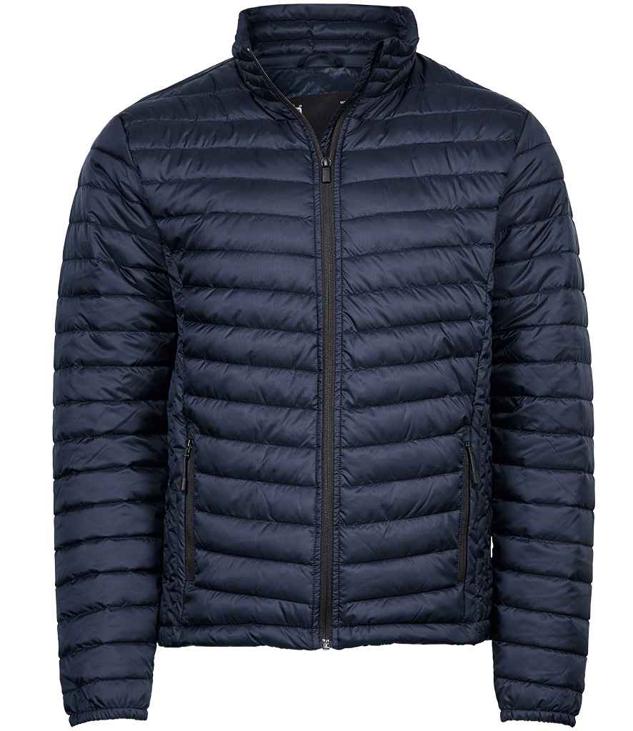 Tee Jays Zepelin Padded Jacket in Deep Navy by Tee Jays — Custom branded clothing by Print Press, featuring premium embroidery produced in our specialist print lab in the UK.